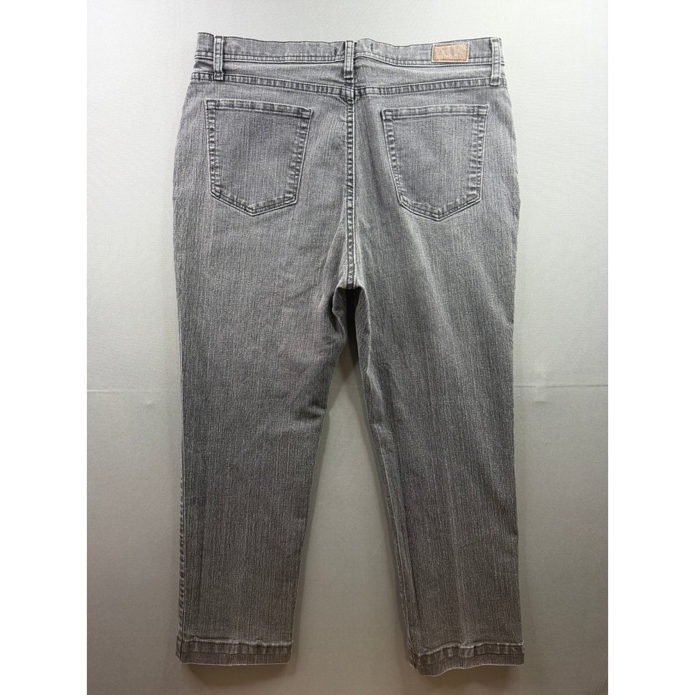 Lee Jeans Women Gray Classic Fit Straight Leg Stretch 34x27